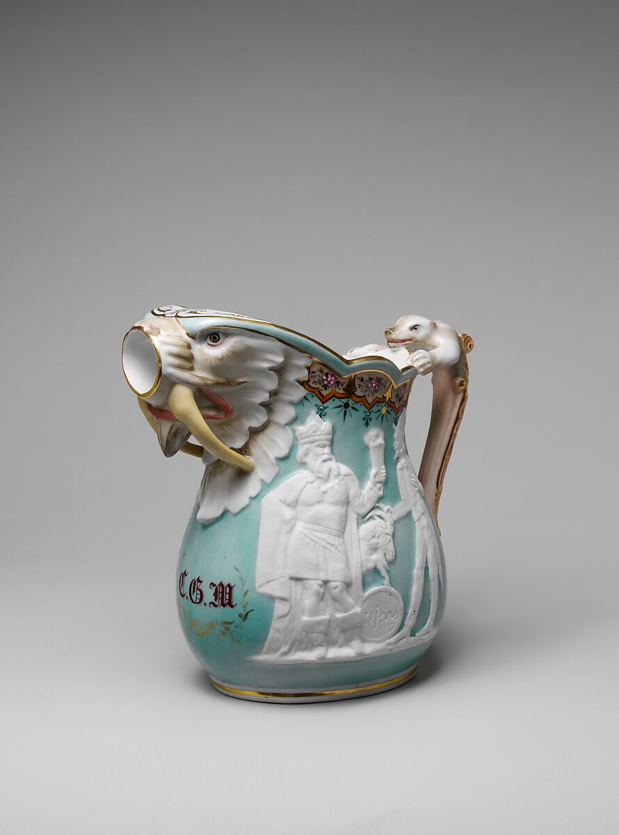 Pitcher, Union Porcelain Works (American, 1863–1922), Porcelain, American