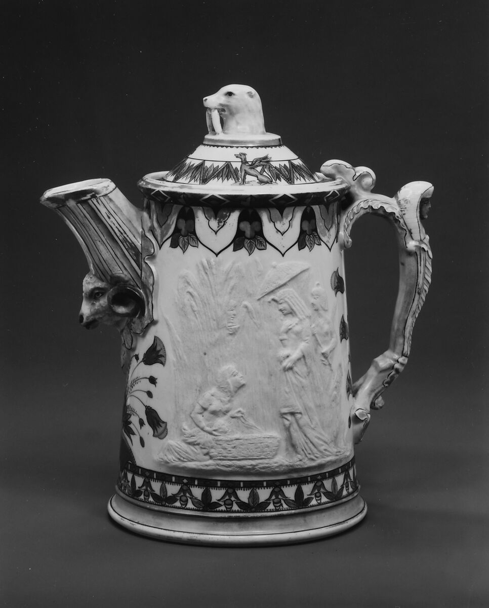 Pitcher, Union Porcelain Works (American, 1863–1922), Porcelain, American