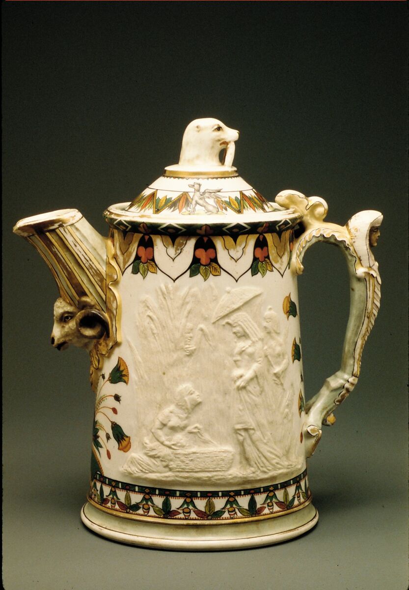 Pitcher, Union Porcelain Works (American, 1863–1922), Porcelain, American