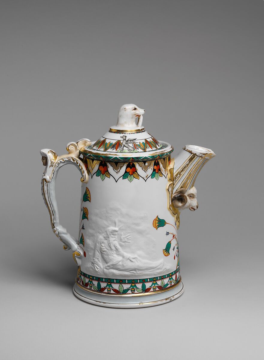 Pitcher, Union Porcelain Works (American, 1863–1922), Porcelain, American