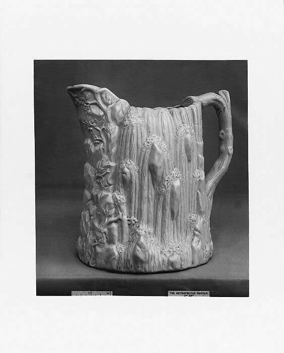 Pitcher, United States Pottery Company (1852–58), Parian porcelain, American