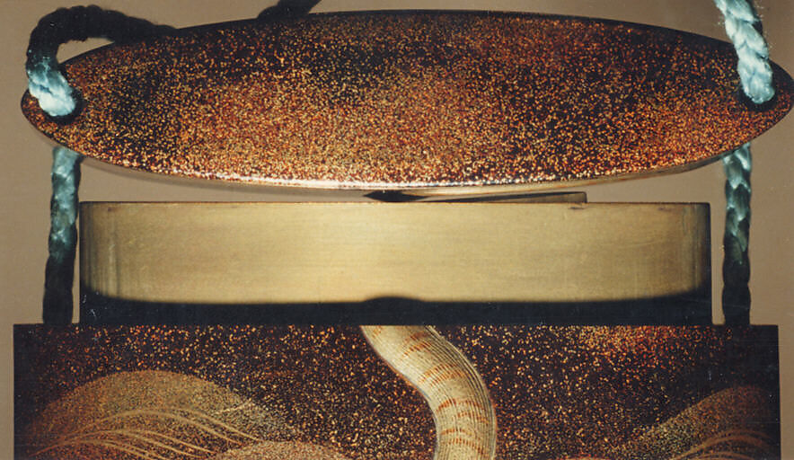 Case (Inrō) with Design of Tigers Swimming, Lacquer, mura nashiji, gold, silver, black and red hiramakie, takamakie, raden; Interior: red lacquer and fundame, Japan