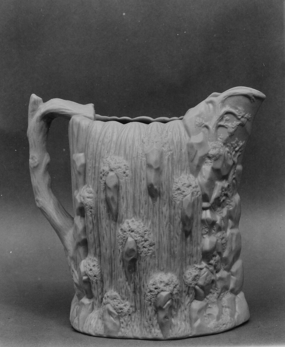 Pitcher, United States Pottery Company (1852–58), Parian porcelain, American