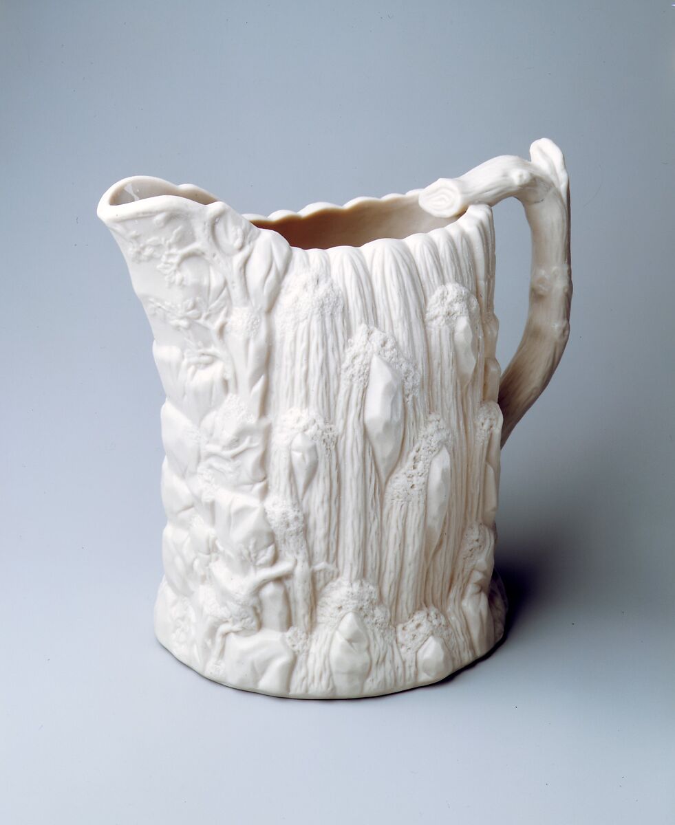 Pitcher, United States Pottery Company  American, Parian porcelain, American