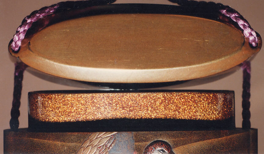 Case (Inrō) with Design of Ducks Swimming Among Reeds, Lacquer, nashiji, gold and colored hiramakie, takamakie, togidashi; Interior: nashiji and fundame, Japan