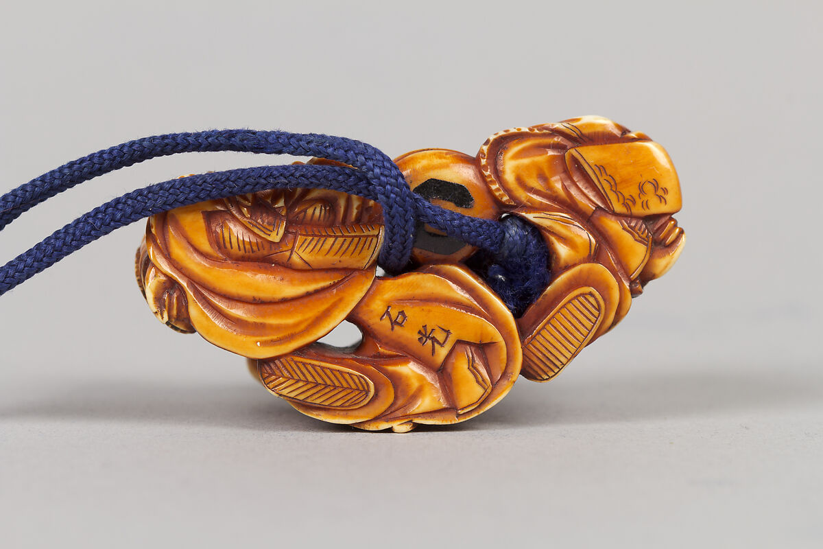 Case (Inrō) with Design of Daimyo Seated on a Platform (obverse); Warrior Reading a Scroll (reverse), Lacquer, gyobu, kinji, gold, silver and black hiramakie,  metal inlay; Interior: gyobu nashiji and fundame, Japan