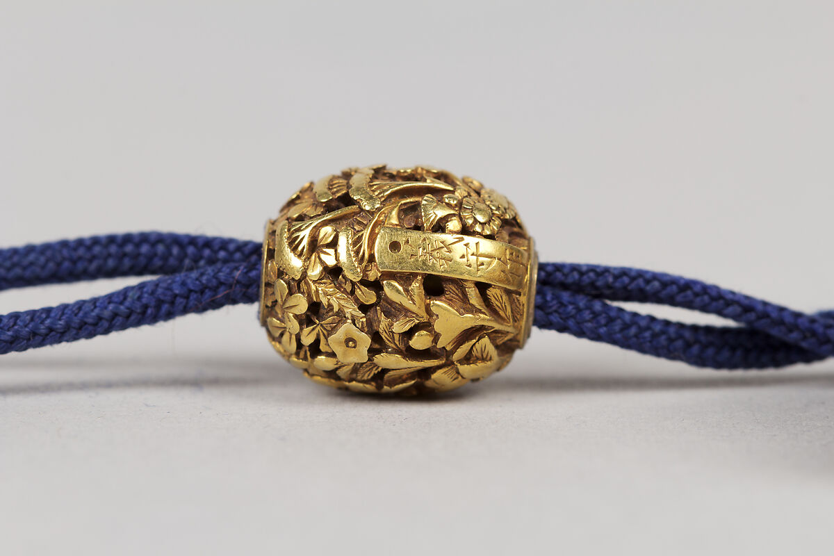 Case (Inrō) with Design of Daimyo Seated on a Platform (obverse); Warrior Reading a Scroll (reverse), Lacquer, gyobu, kinji, gold, silver and black hiramakie,  metal inlay; Interior: gyobu nashiji and fundame, Japan