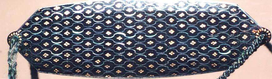 Case (Inrō) with Design of Seated Tiger in Rain (obverse); Bamboo with Inscription (reverse), Sō Shiseki (Japanese, 1715–1786), Lacquer, roiro, gold foil, aogai inlay; Interior: roiro, Japan