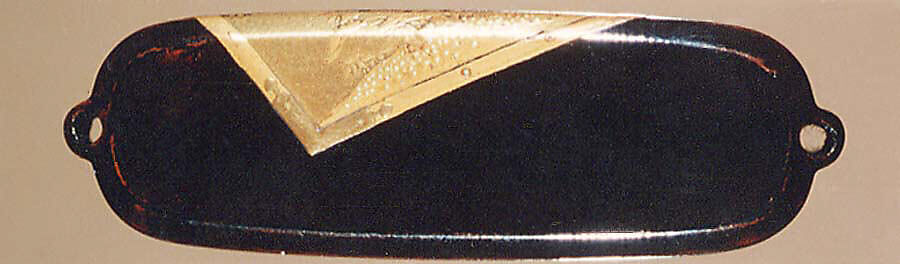 Inrō with Ema (Shinto Shrine Votive Plaque) of Eight Fan Shapes and Framed Pictures, Four cases; lacquered wood with gold and silver togidashimaki-e, hiramaki-e, black lacquer, cut-out gold foil application on black groundNetsuke: puppy; ivoryOjime: metal with plum blossoms in gold inlay, Japan