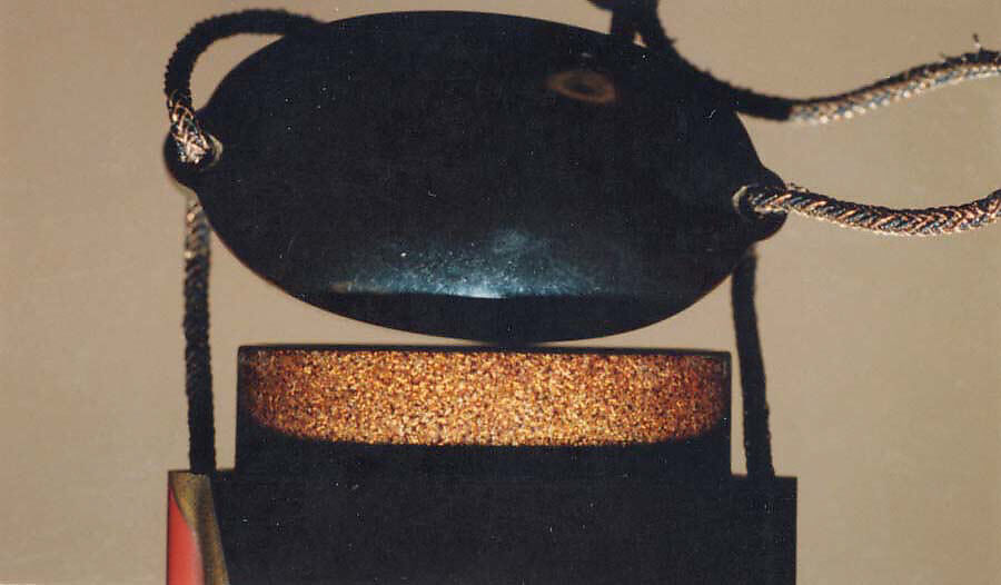 Case (Inrō) with Head of Daruma, Lacquer, roiro, gold, silver, red hiramakie, takamakie, nashiji; Interior: nashiji and fundame, Japan