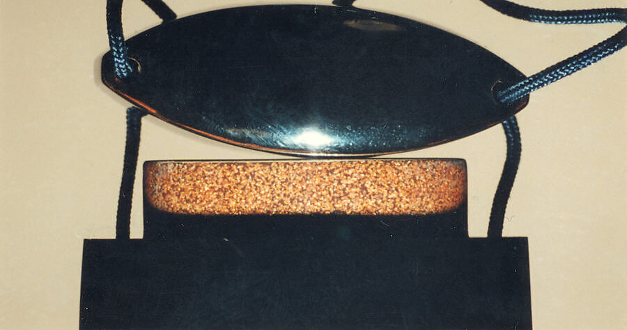 Case (Inrō) with Design of Dragon Emerging from Waves, Lacquer, roiro, yamimakie, black hiramakie, takamakie, inlaid raden eyes; Interior: nashiji and fundame, Japan