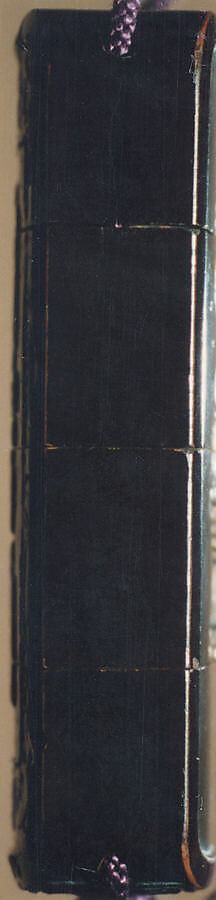 Case (Inrō) with Design taken from 'Fang Shi Mopu' (Book of Ink Cake Designs) (obverse); Large Jar on Stand (reverse), Fangshi Mopu, Black hiramaki-e, takamaki-e, ceramic and mother-of-pearl inlay;
Interior: Roiro and fundame, Japan