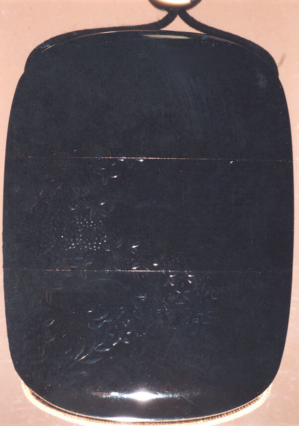 Case (Inrō) with Design of Flowering Hagi, Chrysanthemums and Autumn Grasses, Lacquer, roiro, yamimakie; Interior: gyobu nashiji and fundame, Japan