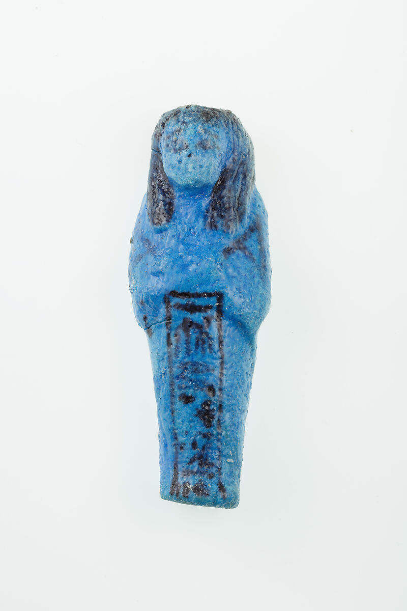 Worker Shabti of Nauny, Faience 