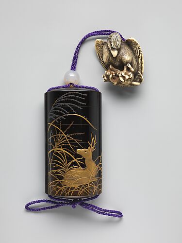 Case (Inrō) with Design of Eulalia Grass and Deer