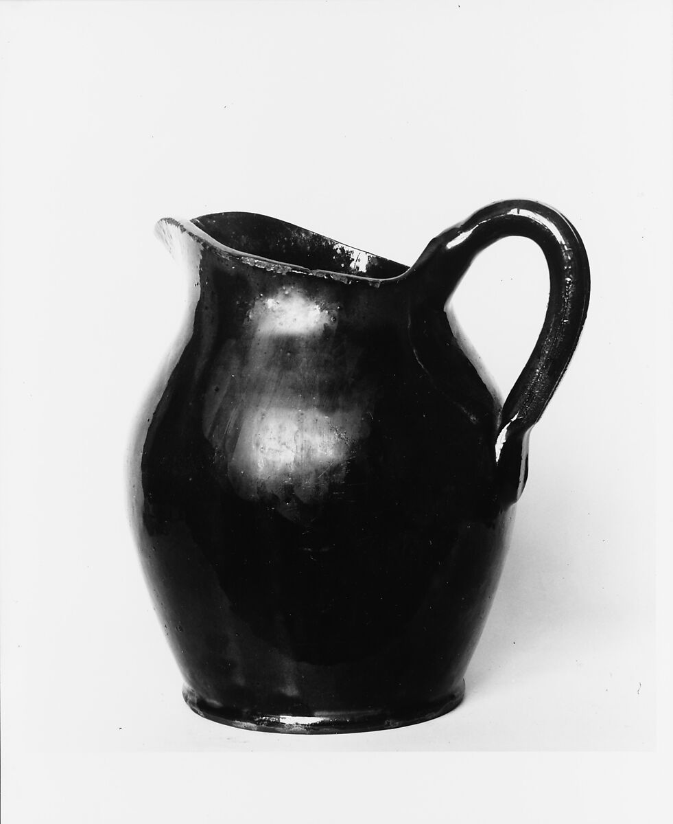 Pitcher, Earthenware; Redware, American