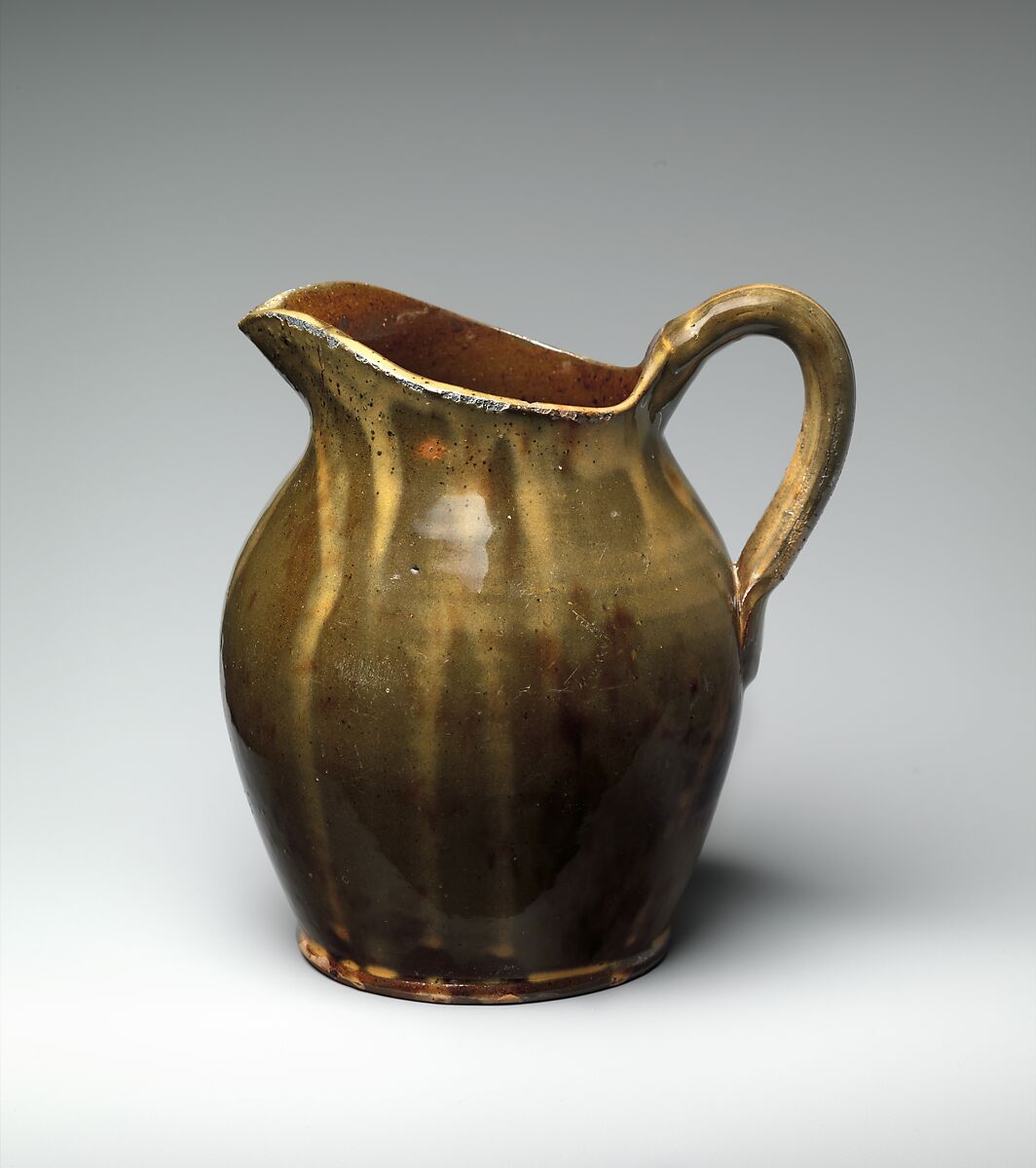 Pitcher, Earthenware; Redware, American 