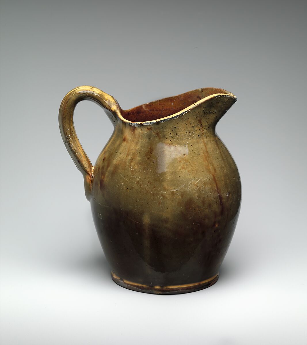 Pitcher, Earthenware; Redware, American