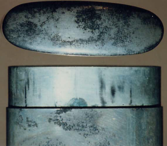 Case (Inrō) with Design of Hibiscus and Autumn Flowers beneath Clouds, Metal, shakudo, silver, gold metals, openwork, applied, relief; Interior: silver metal, Japan