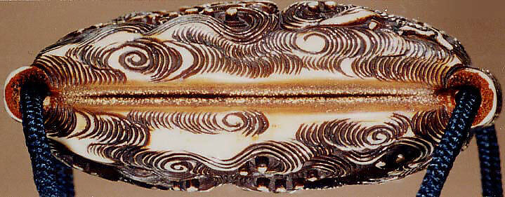 Case (Inrō) with Design of Dragon among Clouds and Waves with Birds in Flight, Ivory, carved relief, incised, stained, aogai inlay; Interior: nashiji, Japan