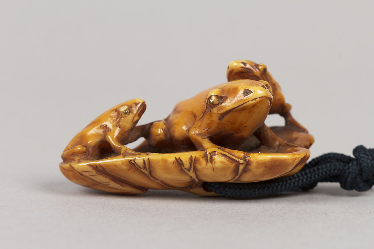 Case (Inrō) with Design of Dragon among Clouds and Waves with Birds in Flight, Ivory, carved relief, incised, stained, aogai inlay; Interior: nashiji, Japan