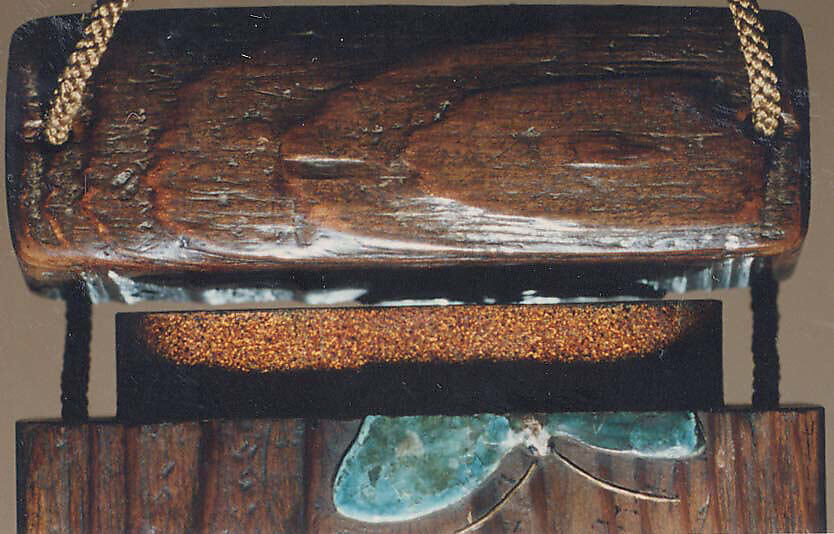 Case (Inrō) with Design of Butterflies in Flight, Wood, brushed wood, gold takamakie, raden, lacquer, pottery inlay; Interior: nashiji and fundame, Japan
