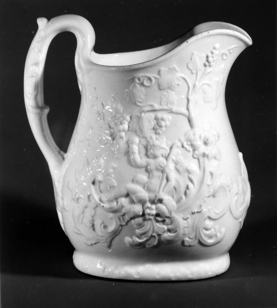Pitcher, William Boch and Brothers (before 1844–ca. 1861), Porcelain, American