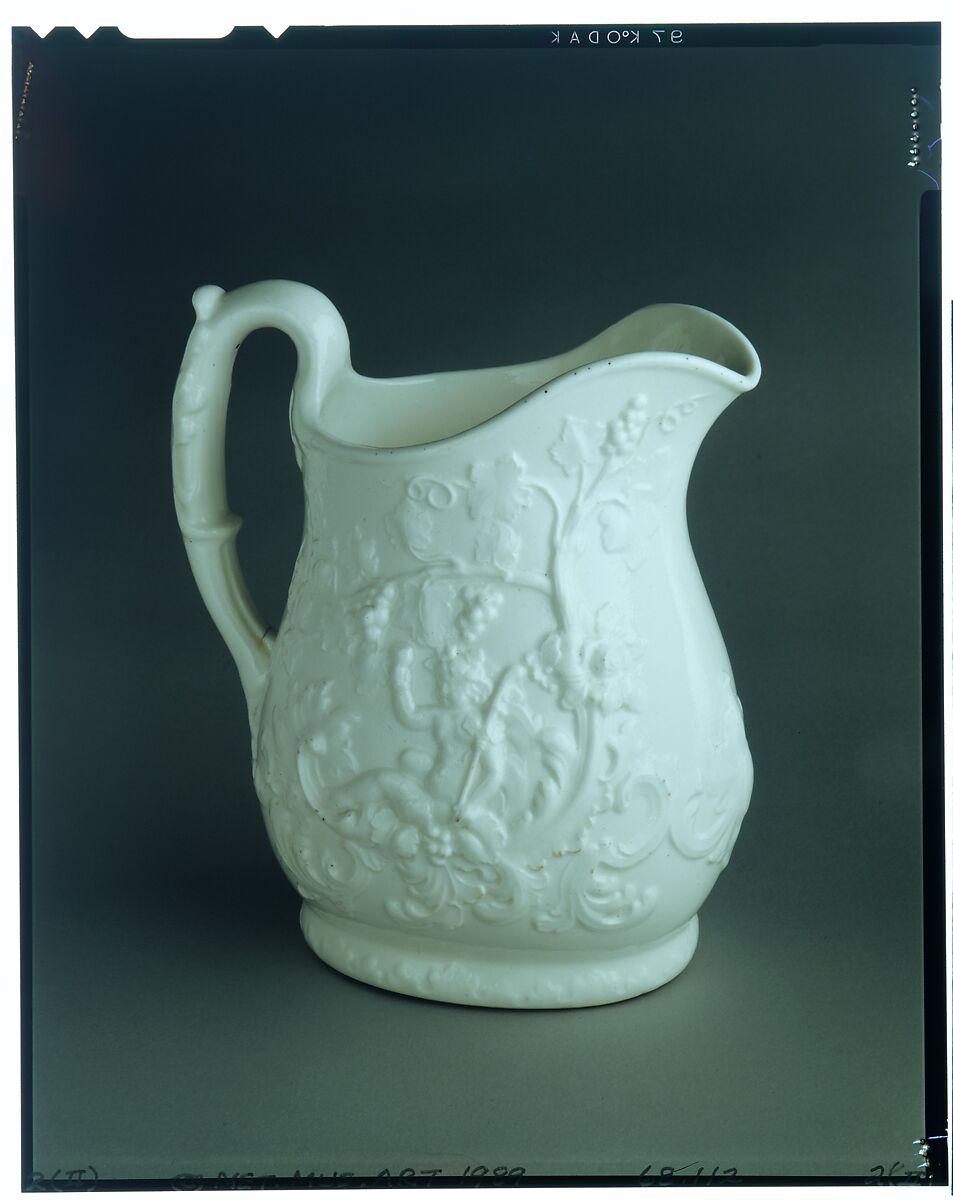 Pitcher, William Boch and Brothers (before 1844–ca. 1861), Porcelain, American