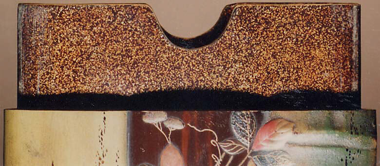 Case (Inrō) with Design of Tortoise Swimming above Water Weeds (obverse);  Bamboo stems, Vines (reverse), Lacquer wood, roiro, imitated bamboo, gold, silver and coloured hiramakie, kirigane; Interior: nashiji and fundame, Japan