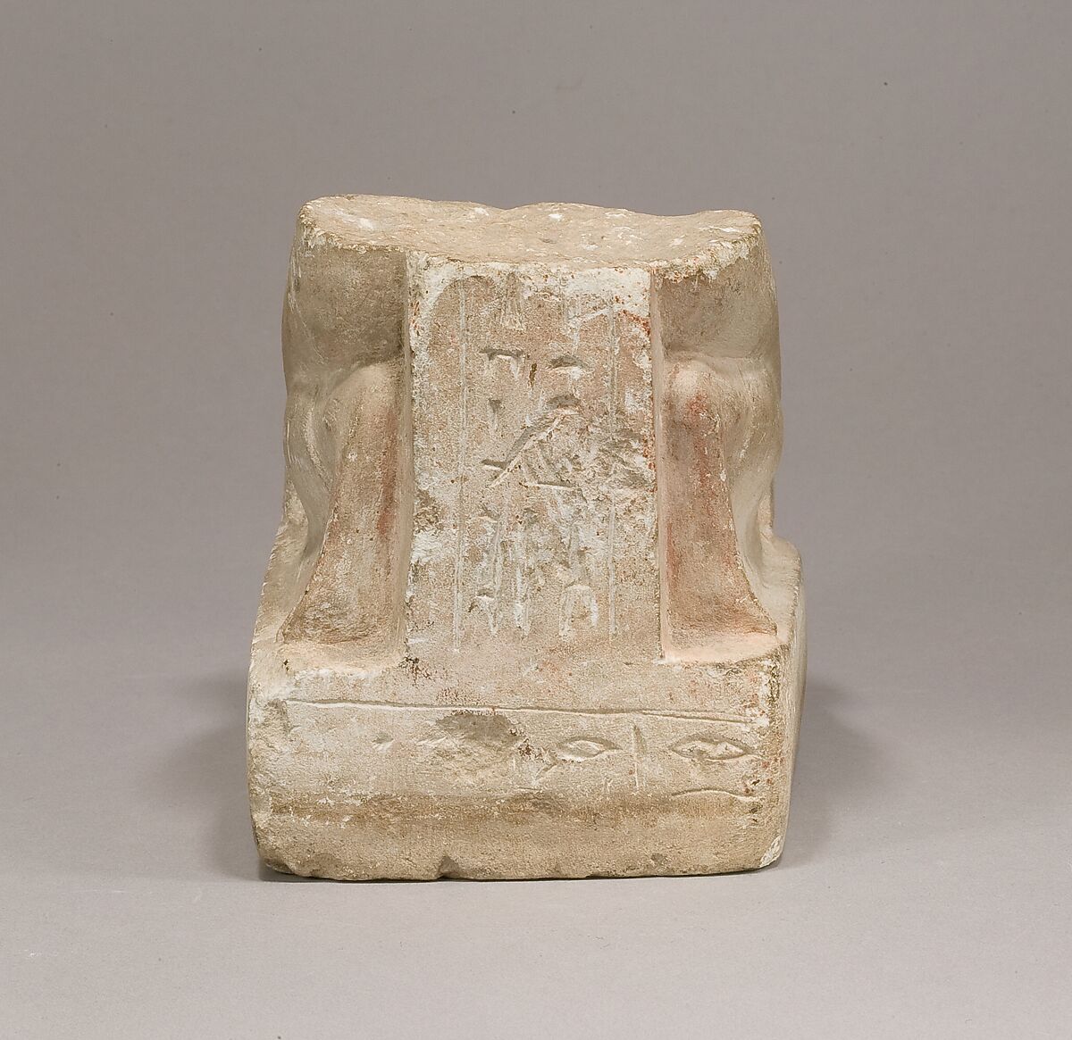 Lower Half of a Stelophorous Statue (see 66.99.94), Limestone