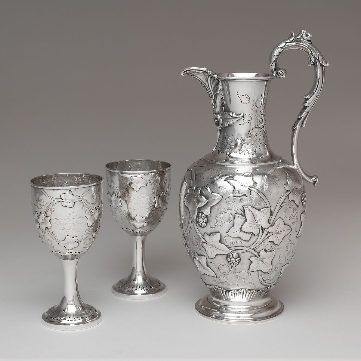 Pitcher, Robert and William Wilson (active ca. 1825–ca.1846), Silver, American