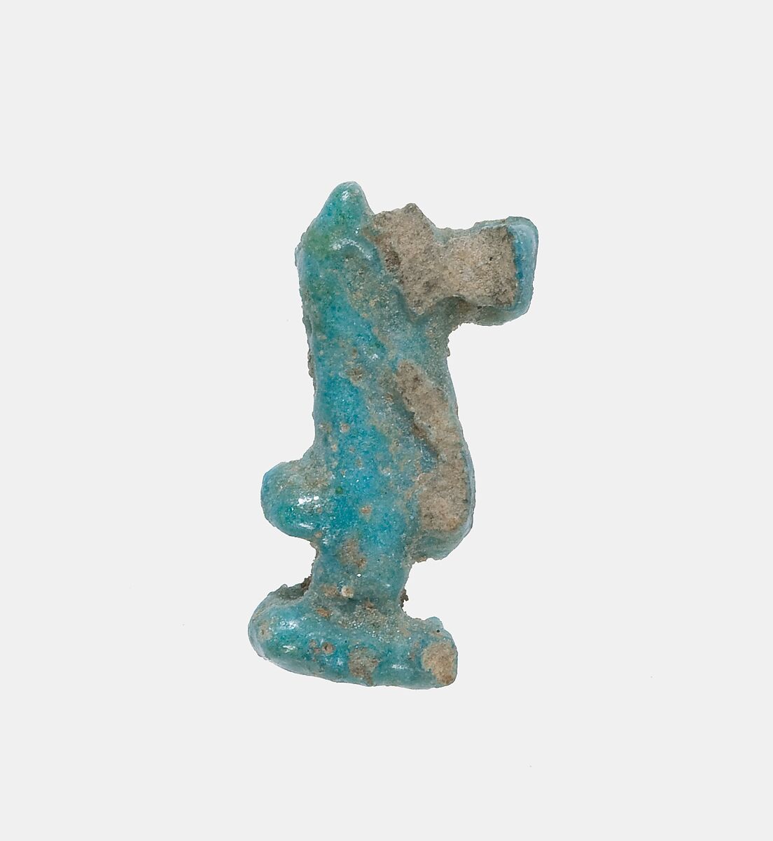 Baboon Amulet, Faience 