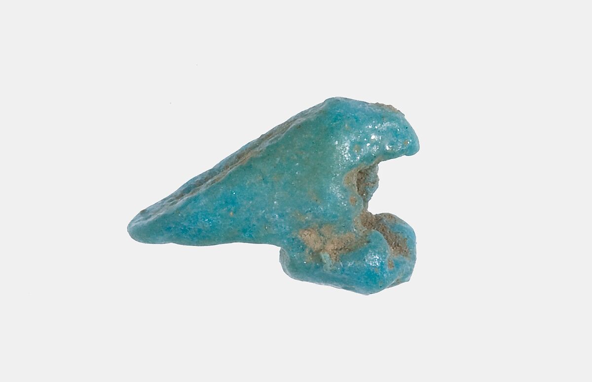 Falcon Amulet, Faience 