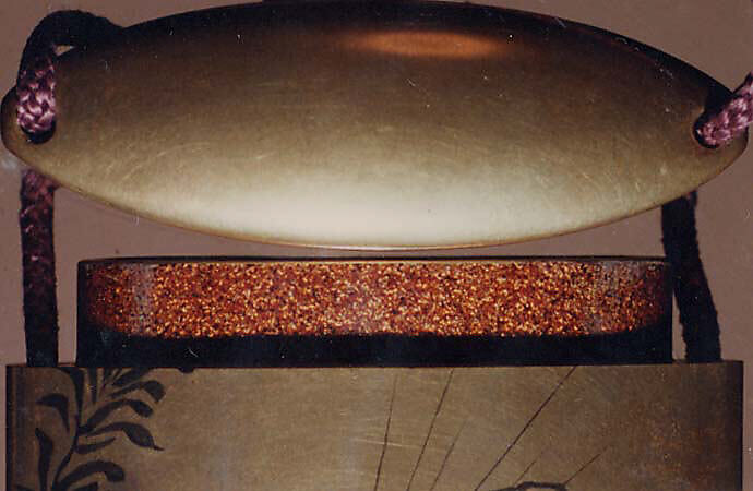 Case (Inrō) with Design of Crawfish and Scattered Shells beside Water Weeds and Plants, Hogen Dohaku (died 1851), Lacquer, fundame, sumie togidashi, applied metals; Interior: nashiji and fundame, Japan