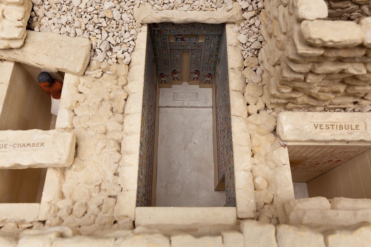 Model of the Mastaba Tomb of Perneb, Wood, plaster, paint