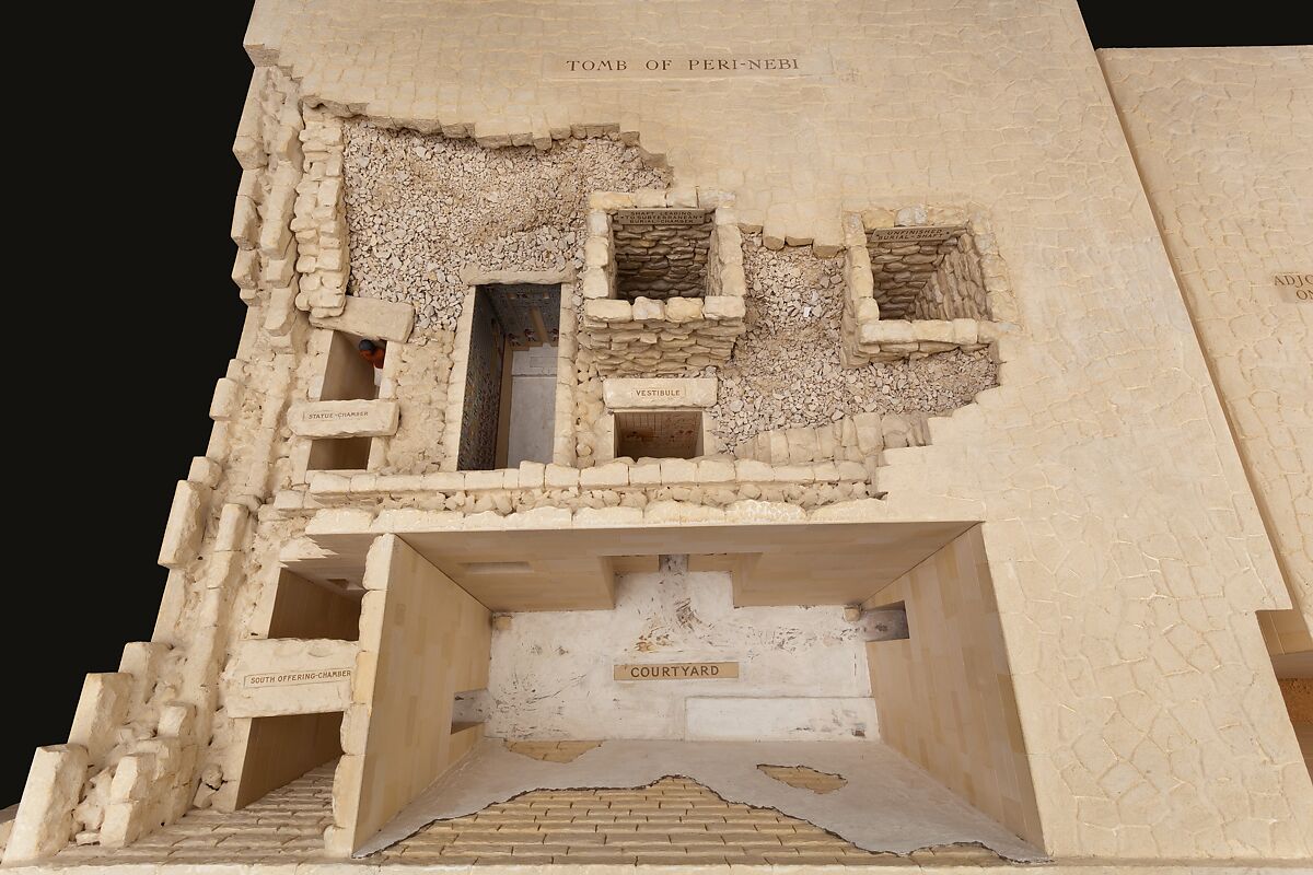 Model of the Mastaba Tomb of Perneb, Wood, plaster, paint