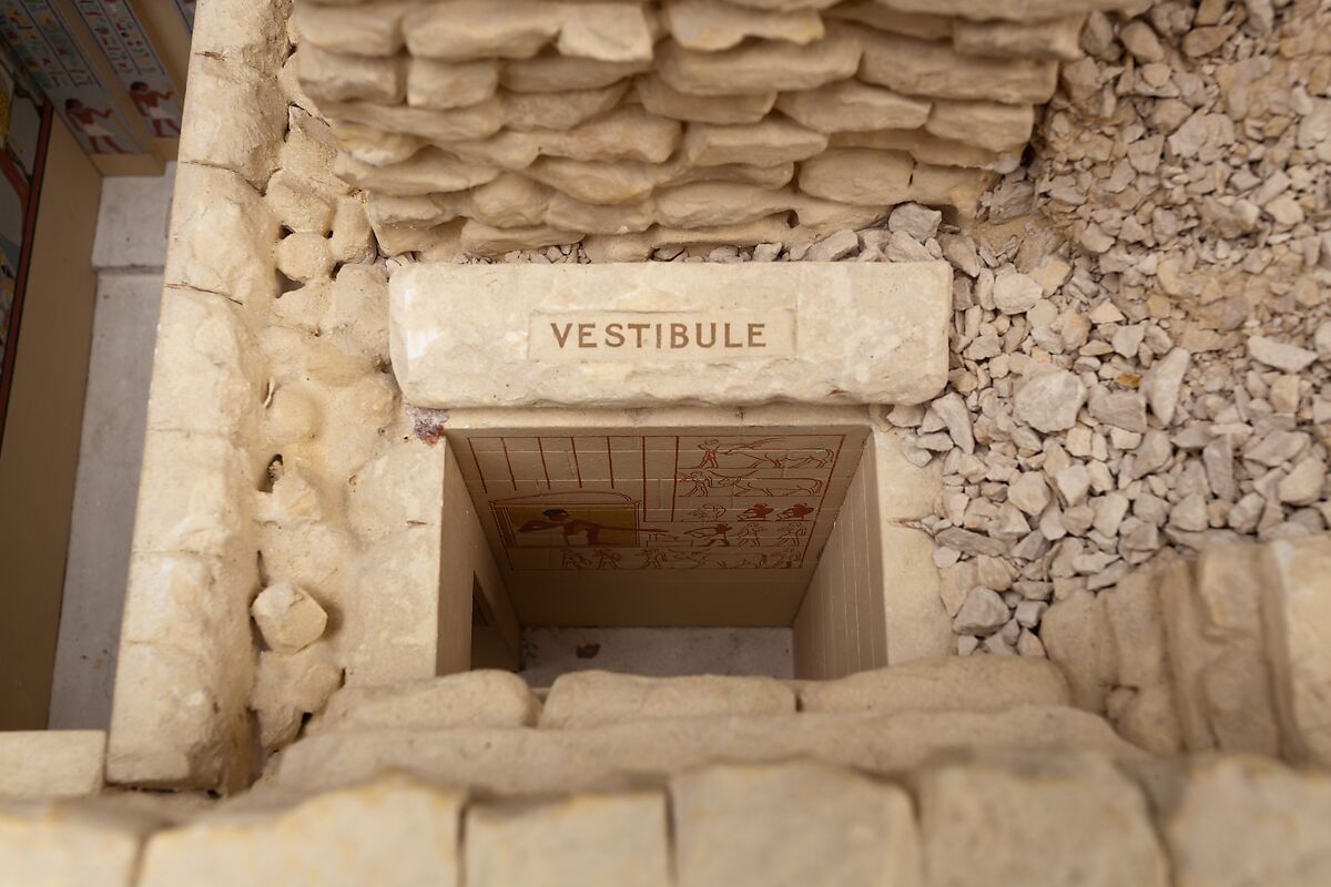 Model of the Mastaba Tomb of Perneb, Wood, plaster, paint
