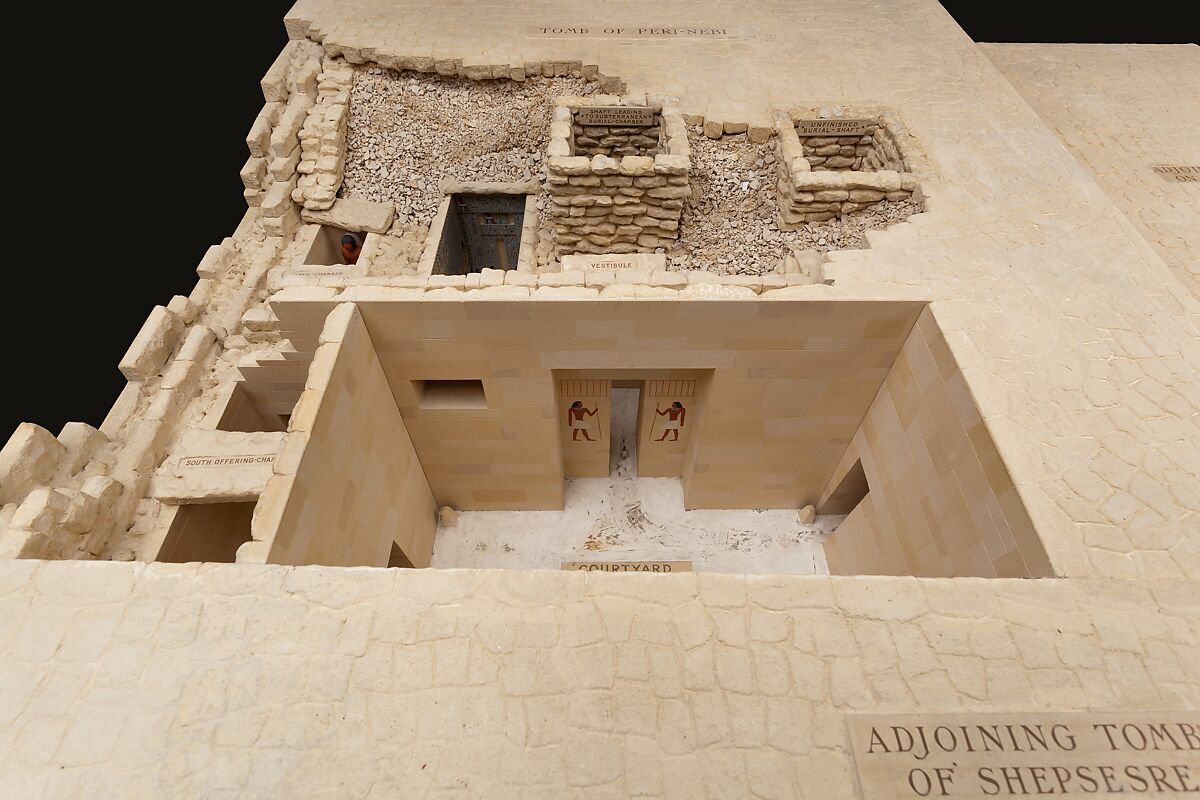 Model of the Mastaba Tomb of Perneb, Wood, plaster, paint