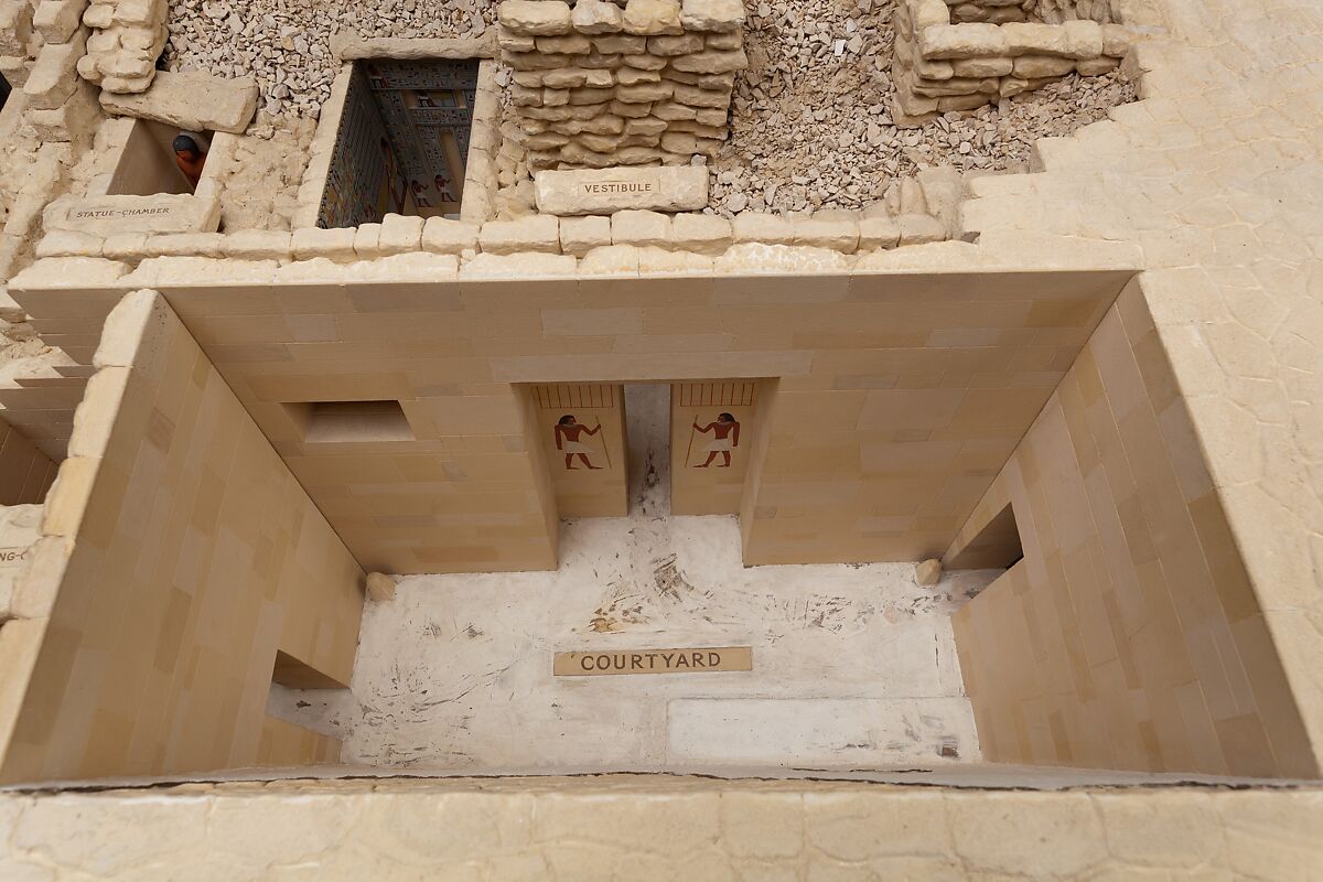Model of the Mastaba Tomb of Perneb, Wood, plaster, paint