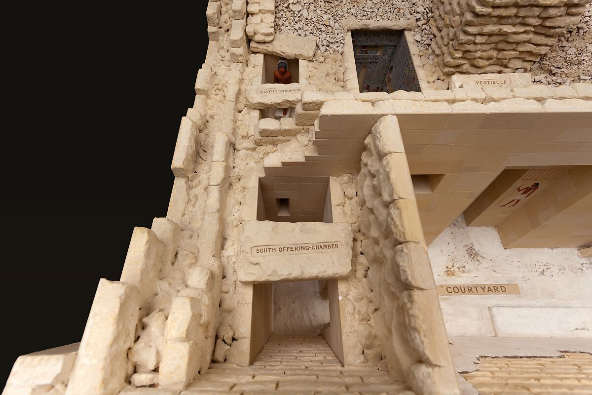 Model of the Mastaba Tomb of Perneb, Wood, plaster, paint