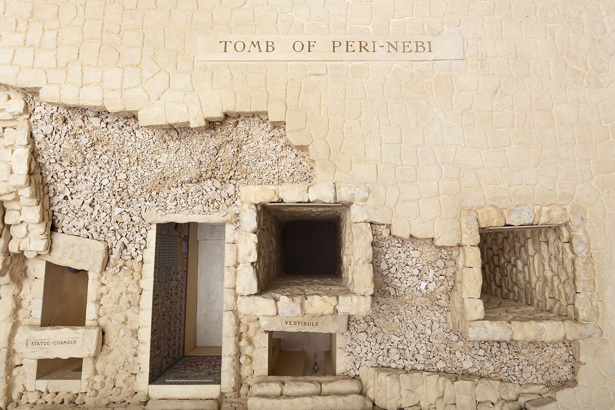 Model of the Mastaba Tomb of Perneb, Wood, plaster, paint