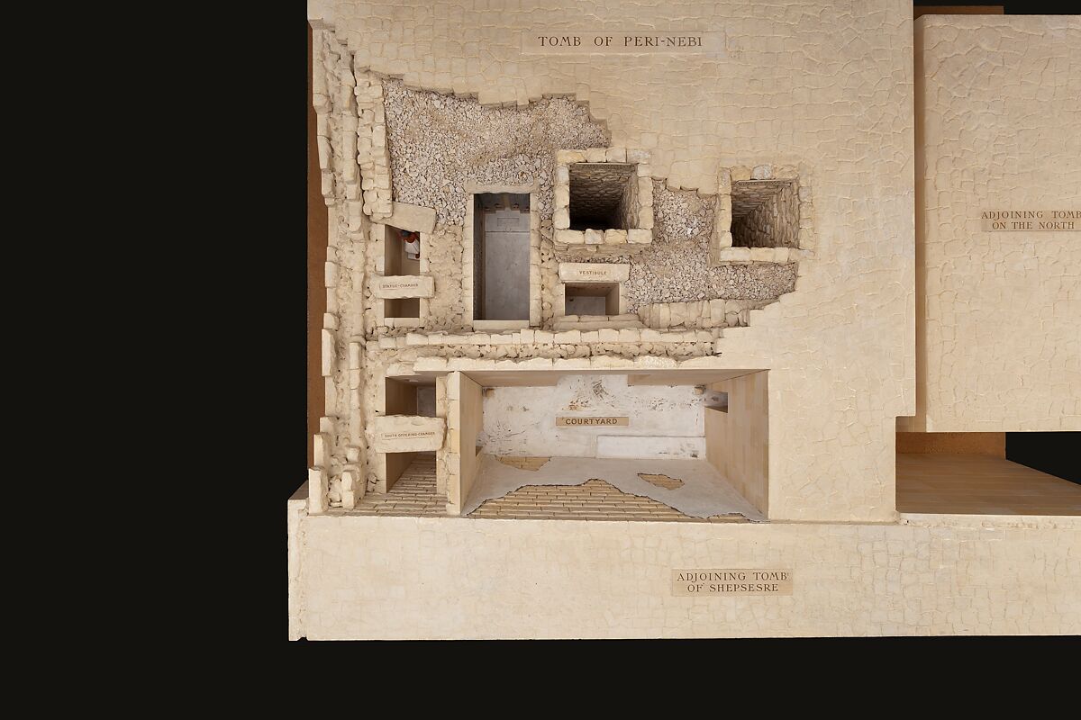 Model of the Mastaba Tomb of Perneb, Wood, plaster, paint