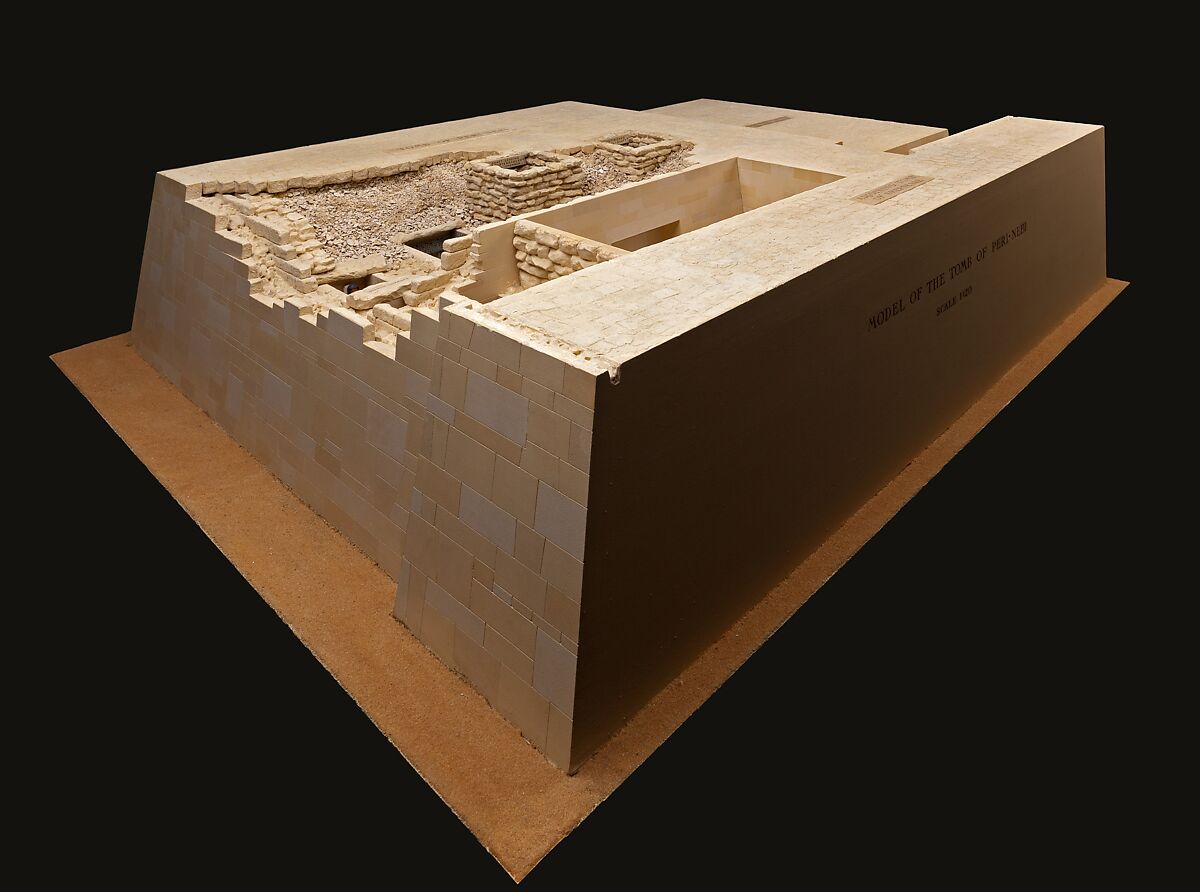 Model of the Mastaba Tomb of Perneb, Wood, plaster, paint 