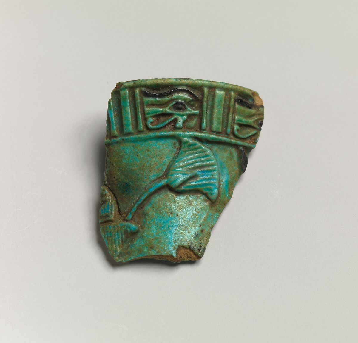 Relief chalice fragment, Faience 