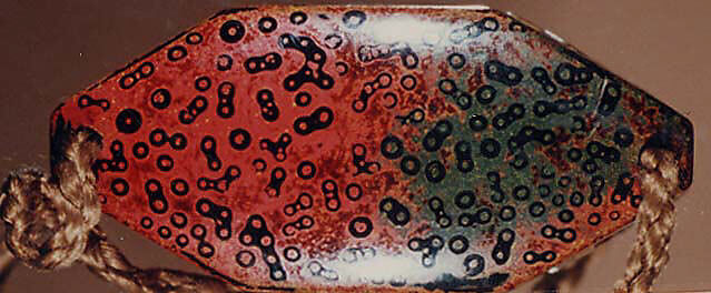 Case (Inrō) with Design of Shoki with Wide Hat and Sword, Lacquer, wakasa nuri, mottled ground, gold and silver hiramakie, raden; Interior: roiro and fundame, Japan