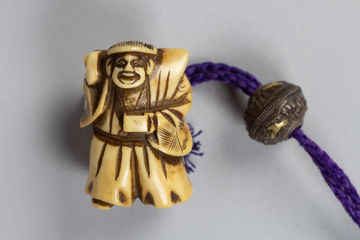 Case (Inrō) with Design of Court Lady in Boat with Drum (obverse);  Geese Taking Flight (reverse), Shibayama Shokasai (Japanese), Lacquer, kinji, gold hiramakie, kirigane, nashiji, metal, ivory, raden inlay; Interior: nashiji and fudame, Japan