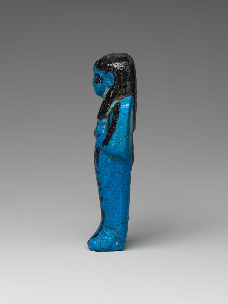 Shabti of the Adoratrice of Hathor ("Duahathor")  Henettawy, wife of Painedjem I, Faience
