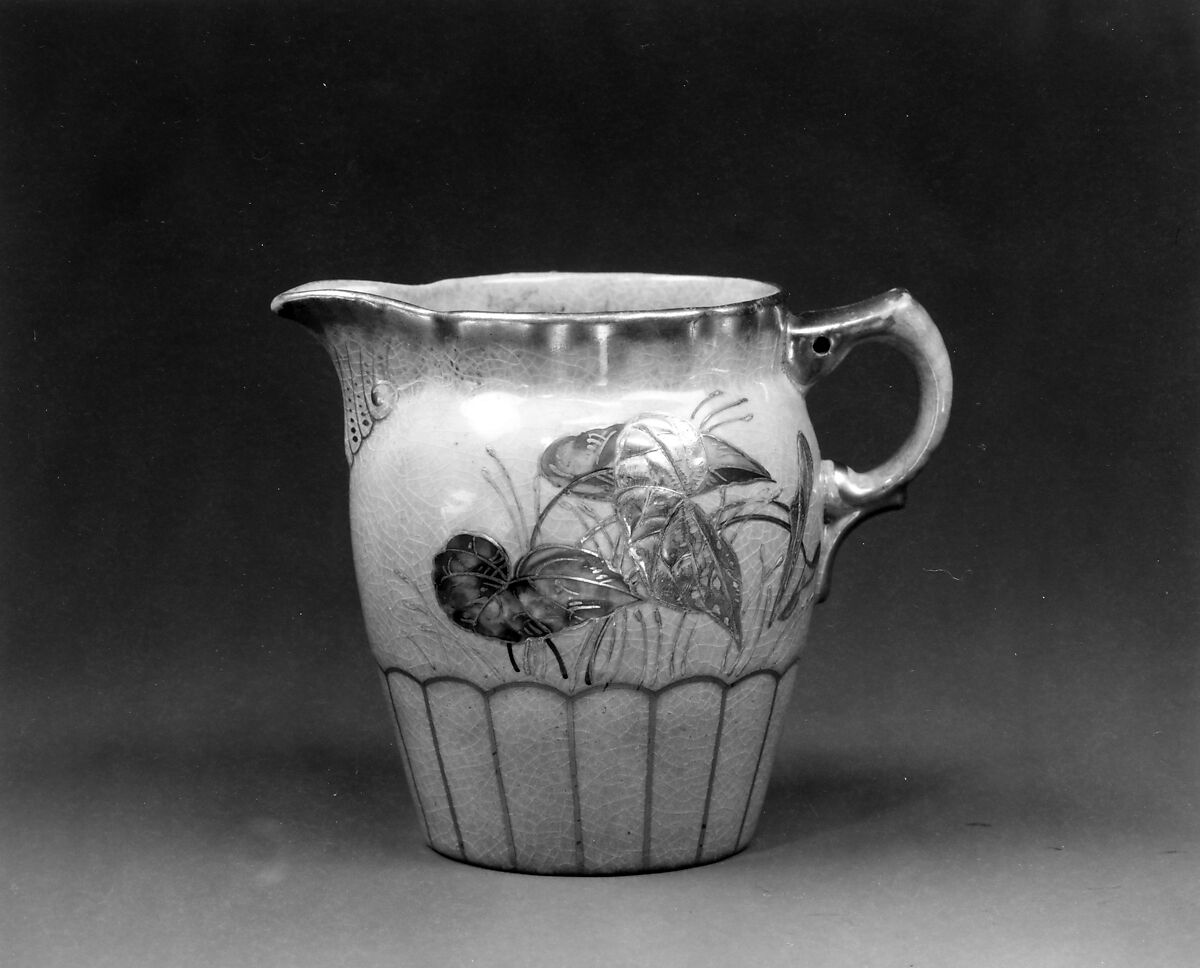 Cream pitcher, New England Pottery Company (1876–1914), Earthenware, American