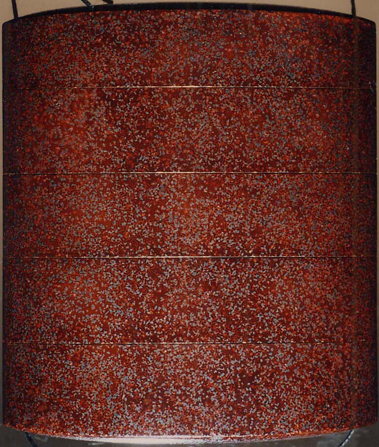 Case (Inrō) with Design of Dragon Facing Front, Lacquer, brown and silver nashiji, gold and coloured hiramakie, inlaid eyes; Interior: red lacquer and fundame, Japan