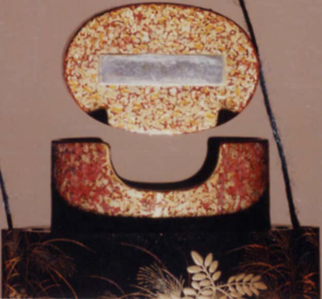 Case (Inrō) with Design of the Courtier Yasusuke Playing Flute beneath Full Moon (obverse); His Brother Kidomaru Hiding among Autumn Grasses (reverse), Lacquer, roiro, gold, silver, black and red hiramakie, takamakie, togidashi; Interior: gyobu nashiji and fundame, boxes, Japan